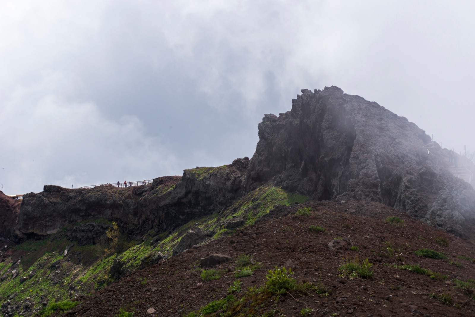 The Vesuvius crater with Naples and the bay beyond